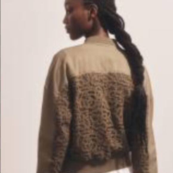 Brand New by Anthropologie Crochet Bomber Jacket - Picture 8 of 15